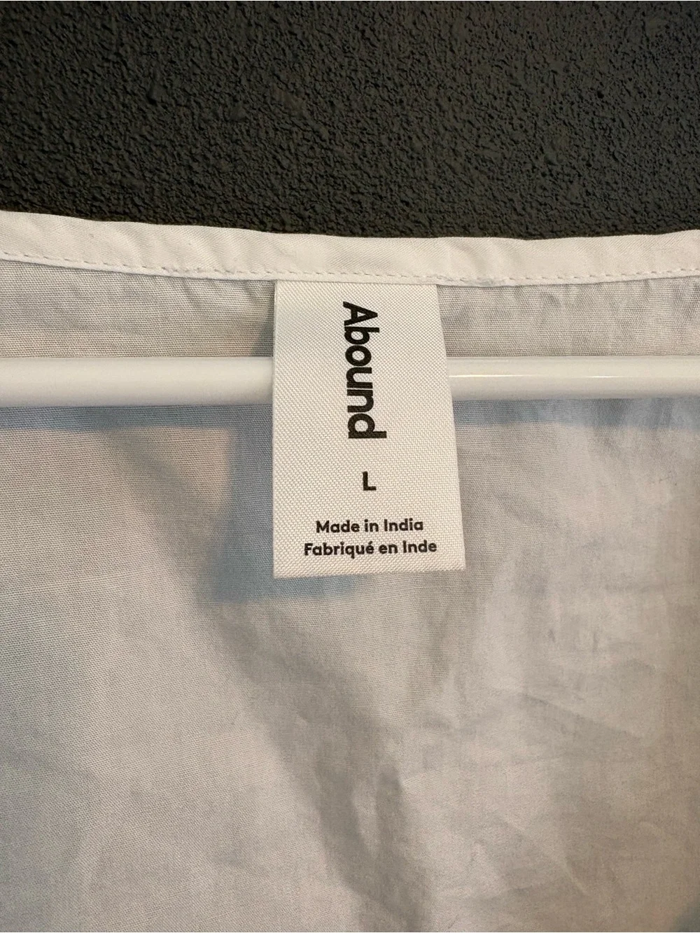 Abound Tie Front Cotton Poplin Crop Top White Large NWT - Picture 8 of 9